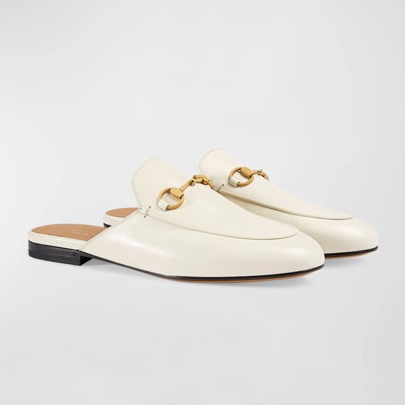 Gucci Princetown Horsebit Leather Mule Slide Sandals Flat Loafers Shoes - Picture 1 of 16